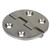 Flush mount cast stainless steel hinge round 316g stainless steel