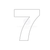 Self Adhesive Numbers - White, 165mm (Pair)