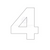 Self Adhesive Numbers - White, 165mm (Pair)