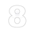 Self Adhesive Numbers - White, 165mm (Pair)