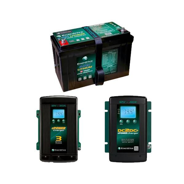 Enerdrive 125Ah B-TEC Bundle including DC40 & AC20