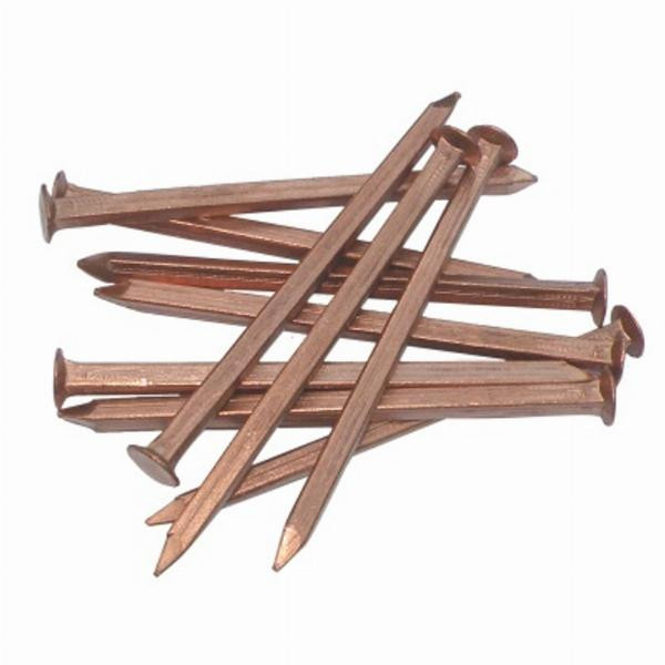 Copper Nails - 6g x 4\" Flat Head Square Shaft