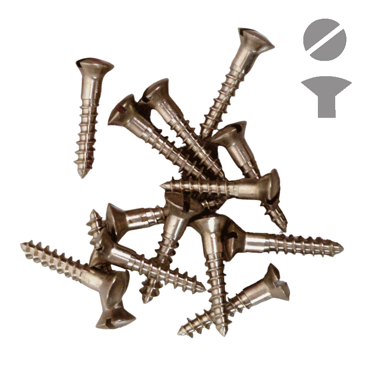 Silicon Bronze Woodscrew - Slotted Raised Head