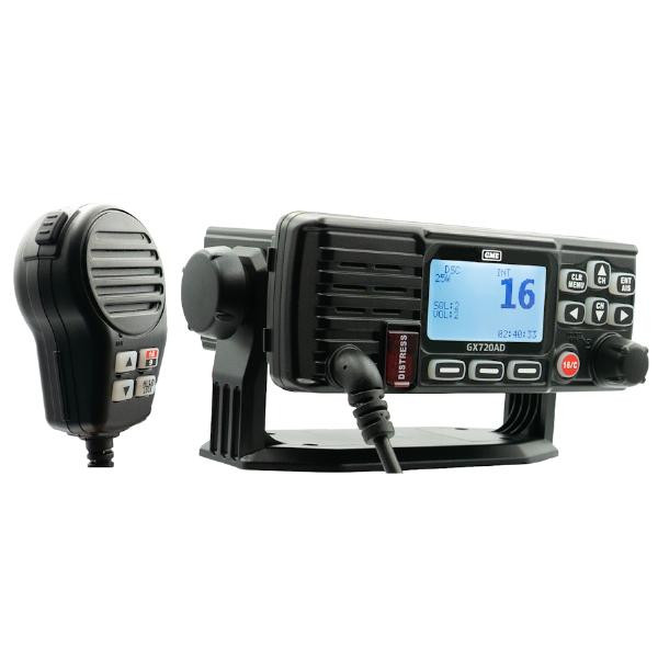 VHF DSC Marine Fixed Mount Radio with AIS Receiver - Black