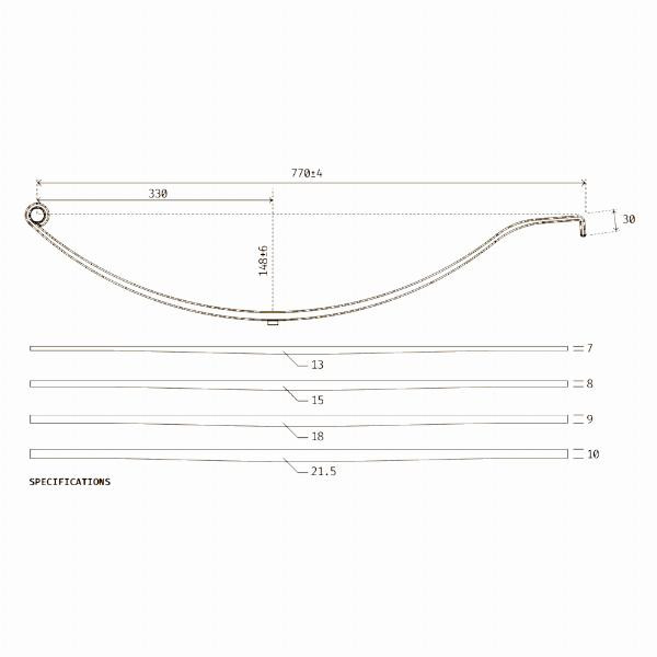 Atlantic Trailer Springs - Parabolic - Black