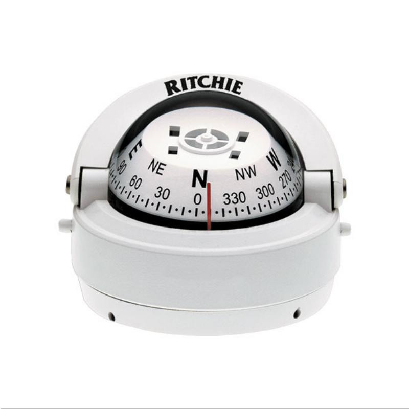 Ritchie XP-98W Marine Compass - Surface Mount Boat Navigation With White/Blue Dial