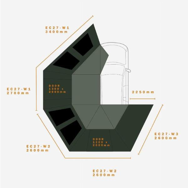 ECO Eclipse 270 Awning Wallset (T050801743ECOW) | Boat ECO Eclipse 270 Awning Wallset (T050801743ECOW) | Boat