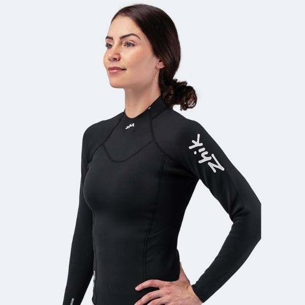Zhik Womens Microfleece Performance Wetsuit Top (DTP-0530-W-BLK