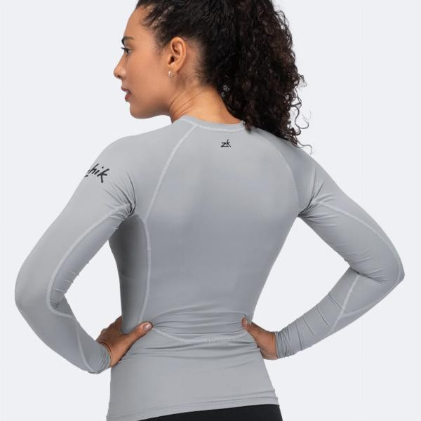 Zhik Womens Eco Spandex LT Long Sleeve Baselayer Top - Platinum