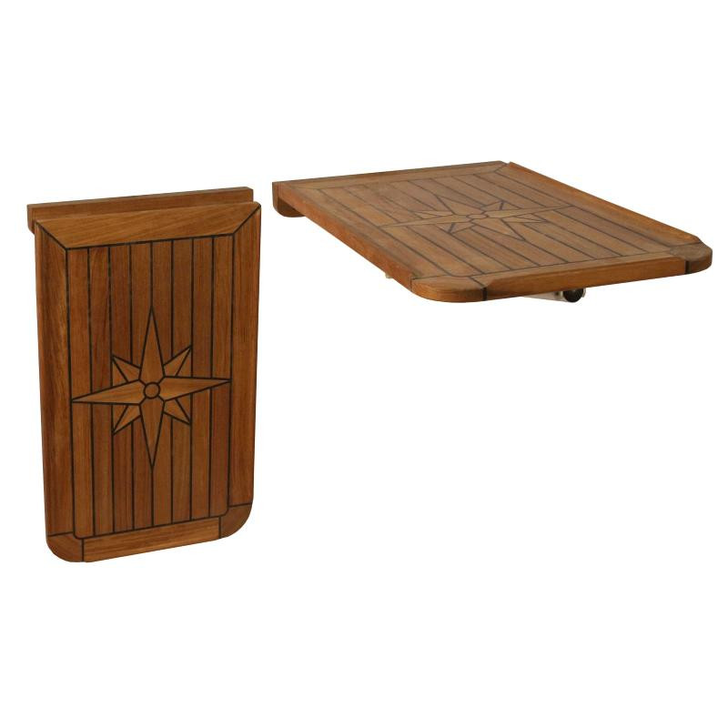 Marine Teak Table Top Folding Table (TB5075) Boat Warehouse