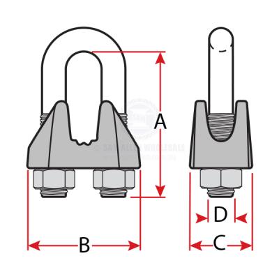 Sam Allen Zinc-Plated Wire Rope Grips