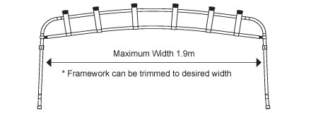 1.9m Freestanding Rocket Launcher with 6 Fishing Rod Holders