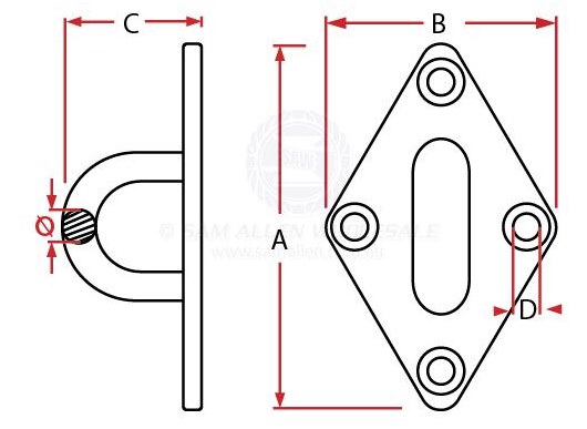 stainless steel padeye