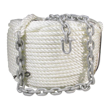 16 Rope Chain BLA Nylon Anchor Rope & Chain - Galvanised - 16mm Rope Diameter (145996 ...