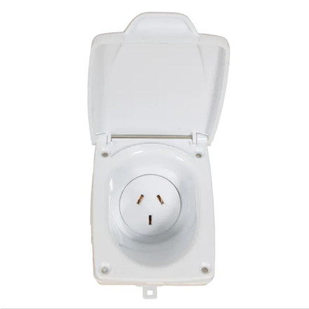 CMS 10A AC Power Socket Outlet (CMS-COL10WT) | The Boat Warehouse