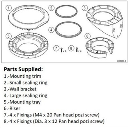 Raymarine RS150/MicroTalk Puck Clamshell Riser Mounting Kit (A80437 ...