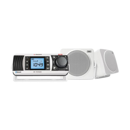 GME Marine Stereo AM FM with Bluetooth Black - GR300BTB - Gme