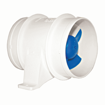 130 CFM 12V Plastic In-Line Blower Fan For Marine Boat Bilge Ventilation - 3" Diameter