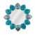 Crystal Turquoise Blue Melodie Mirror by
