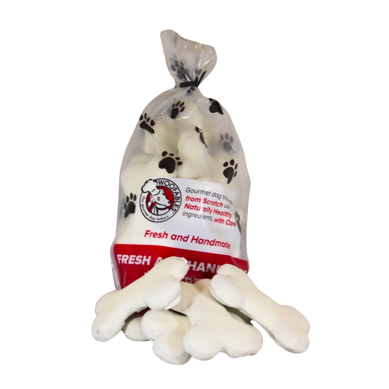 Vanilla Yogurt Dipped MEDIUM Dog Treats Woofables Retail