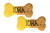 Iowa Hawkeye Bone - Set of 2
