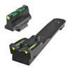 HiViz Henry Rifle Fiber Optic Sight Set Adjustable Rear Sight Steel Black