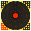 Birchwood Casey Shoot N C 17.25" Bulls-Eye Self-Adhesive Target Reactive Paper Target Indoor/Outdoor Black Neon 5 Pack