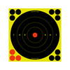 Birchwood Casey Shoot-N-C Adhesive Target Red Round Bullseye Splatter 8? 6 Sheets
