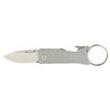 SOG KeyTron Keychain Folding Knife 1.8" Satin Plain Blade, Stainless Steel Handles