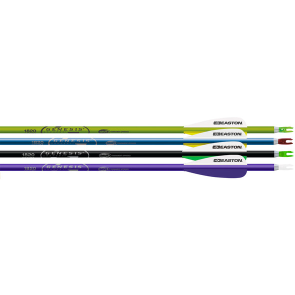 Easton Genesis Arrows Purple/black/teal/green 1820 3 In. Vanes 72 Pk.