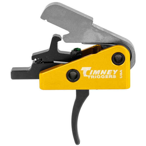 Timney Triggers AR-15 Drop-In Trigger, Single-Stage Action, 3 lb Pull, Curved, Yellow