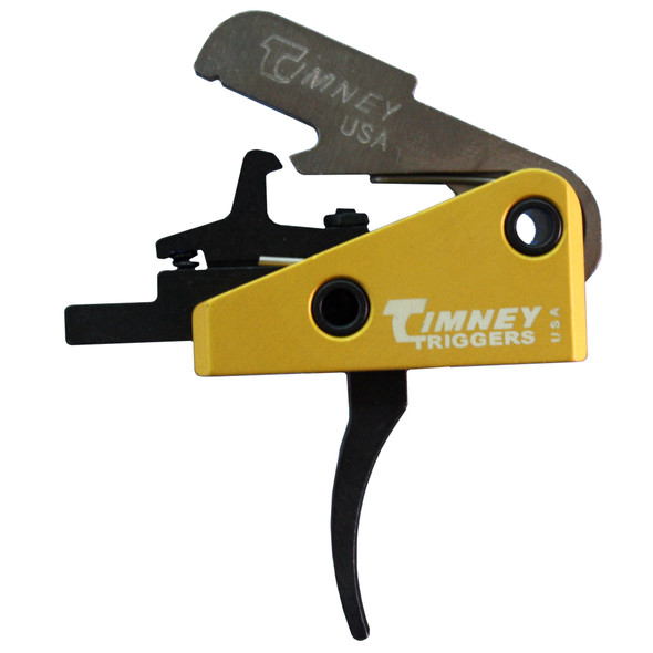 Timney Trigger for AR-15 Rifles Small Pin .154" Diameter 4 LB Single Stage Solid Trigger Shoe Complete Drop In .22LR Conversion/Mil-Spec Ammo Aluminum Yellow