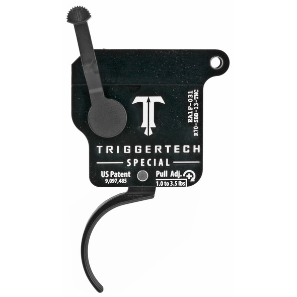 Trigger Tech Remington 700 Special Drop In Replacement Trigger Right Hand/No Bolt Release/Curved Lever PVD Black Finish
