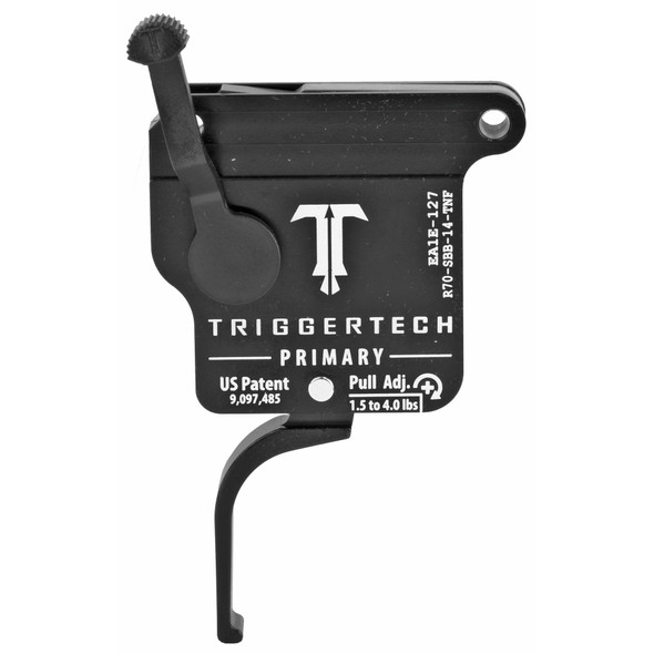 Trigger Tech Remington 700 Primary Drop In Replacement Trigger Right Hand/No Bolt Release/Flat Lever PVD Black Finish