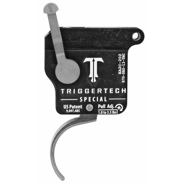 Trigger Tech Remington 700 Special Drop In Replacement Trigger Right Hand/No Bolt Release/Curved Lever Natural Stainless Steel Finish