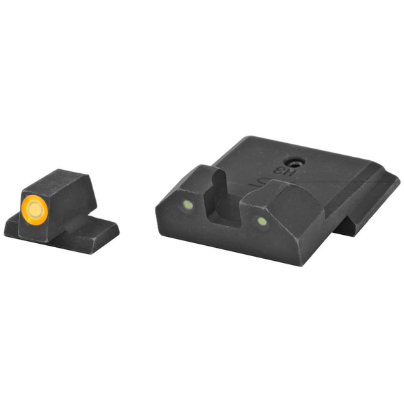XS Sights RAM Night Sights Fits S&W M&P and M2.0 Shield Models Traditional 3 Dot Tritium Night Sight Configuration High Contrast Orange Front