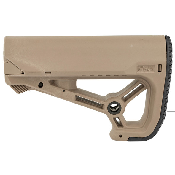 FAB Defense AR-15 GL-Core S Carbine Buttstock Mil-Spec/Commercial Diameter FDE