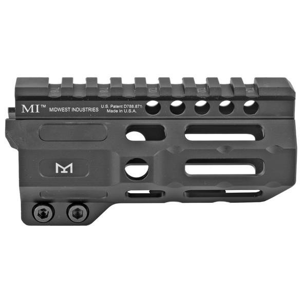 Midwest Industries Combat Rail Handguard 4.5" Length MLOK Black Anodized Finish Includes 5-Slot Polymer Rail Section Bar