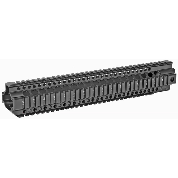 Midwest Industries AR-15 Combat Rail T-Series 14" One Piece Free Float Hand Guard 6061 Aluminum Hard Coat Anodized Matte Black Finish