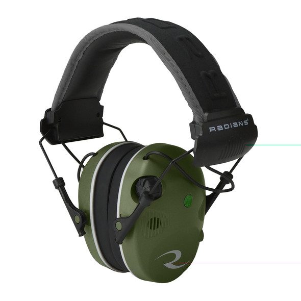 Radians R3400 Quad Mic, Electronic Earmuff, Military Green/Black