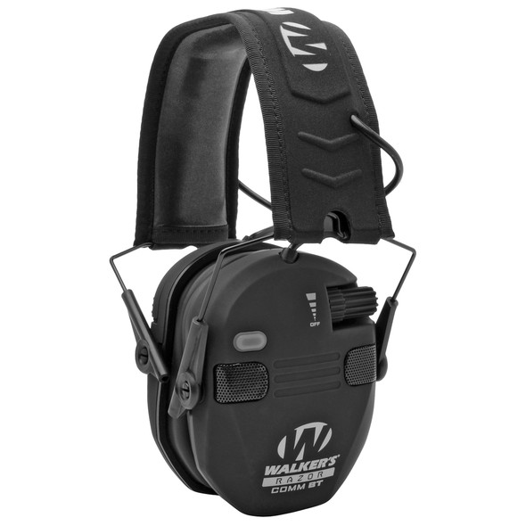 Walker's Game Ear Razor Slim Series Quad Electronic Adult Folding Earmuffs With Bluetooth Matte Black