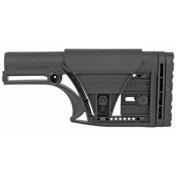 Luth-AR AR-15 MBA-1 Buttstock with 3-Axis Butt Plate Glass Filled Nylon Black