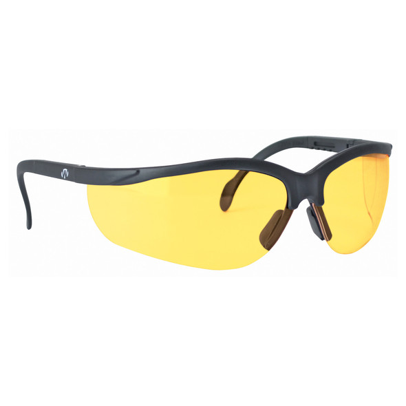 GSM Outdoors Walker Game Ear Shooting Glasses ANSI 287.1 Yellow Lenses Black Frame