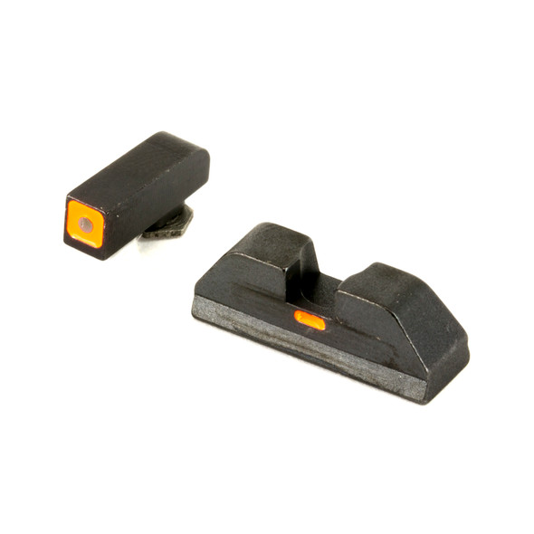 Ameriglo Sight Set for GLOCK Green Tritium Front Dot with Orange Square Outline and Orange Rear Blade