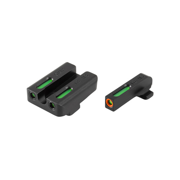 TRUGLO TFX Pro Springfield XD/XDm/XDs/Mod2 Front and Rear Set Green TFO Night Sights Orange Ring