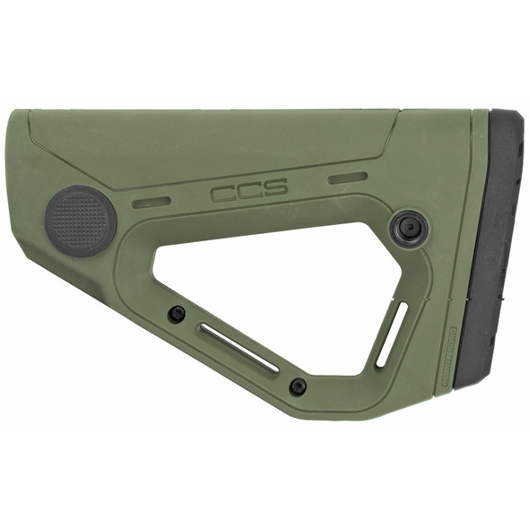 HERA USA HRS CCS AR-15 Mil-Spec Push Button Retractable/Collapsible Buttstock Polymer OD Green