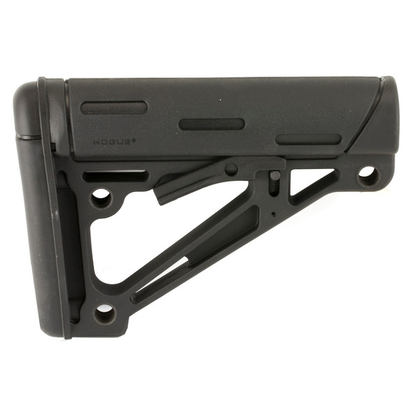 Hogue AR-15/M16 Collapsible Commercial Diameter Carbine Buttstock Polymer/OverMolded Rubber Black/Black Finish