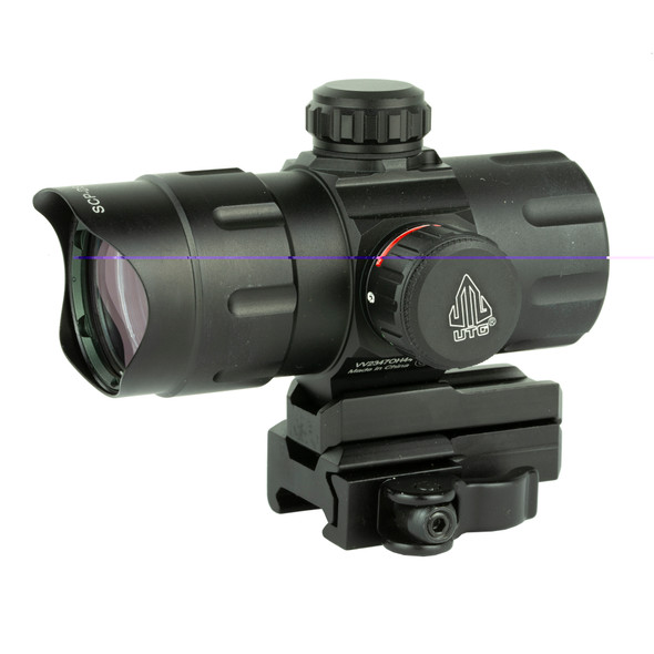 Leapers UTG ITA Red/Green Dot Sight 4.2" 4 MOA Dot QD Mount Flip Open Lens Caps