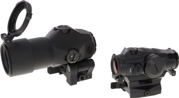SIG Sauer Romeo4 Red Dot Optic/Juliet4 4X Magnifier Combo 2 MOA Low Mount .50 MOA Adjustment Unlimited Eye Relief 10 Daytime/2 Night Vision Settings CR2032 Battery Graphite/Black