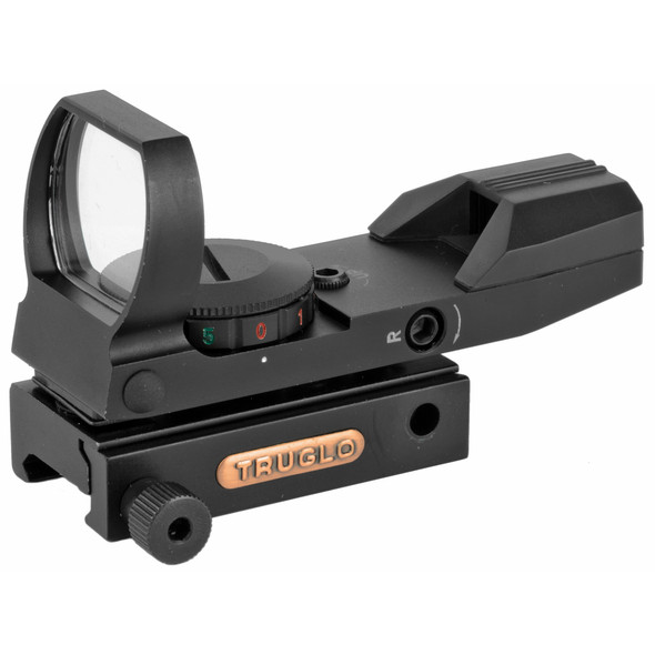 TRUGLO 24x34mm Dual Color Open Red Dot Sight Red/Green 5 MOA Dot Black